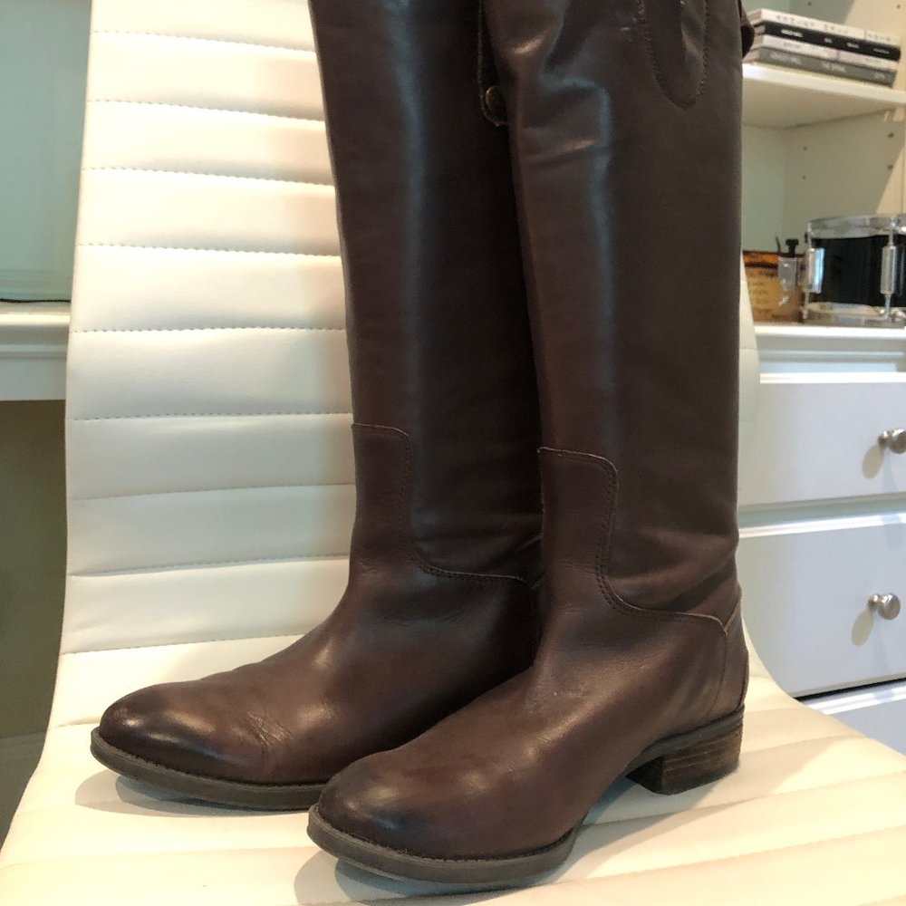 Sam Edelman Tall Leather Brown Boots